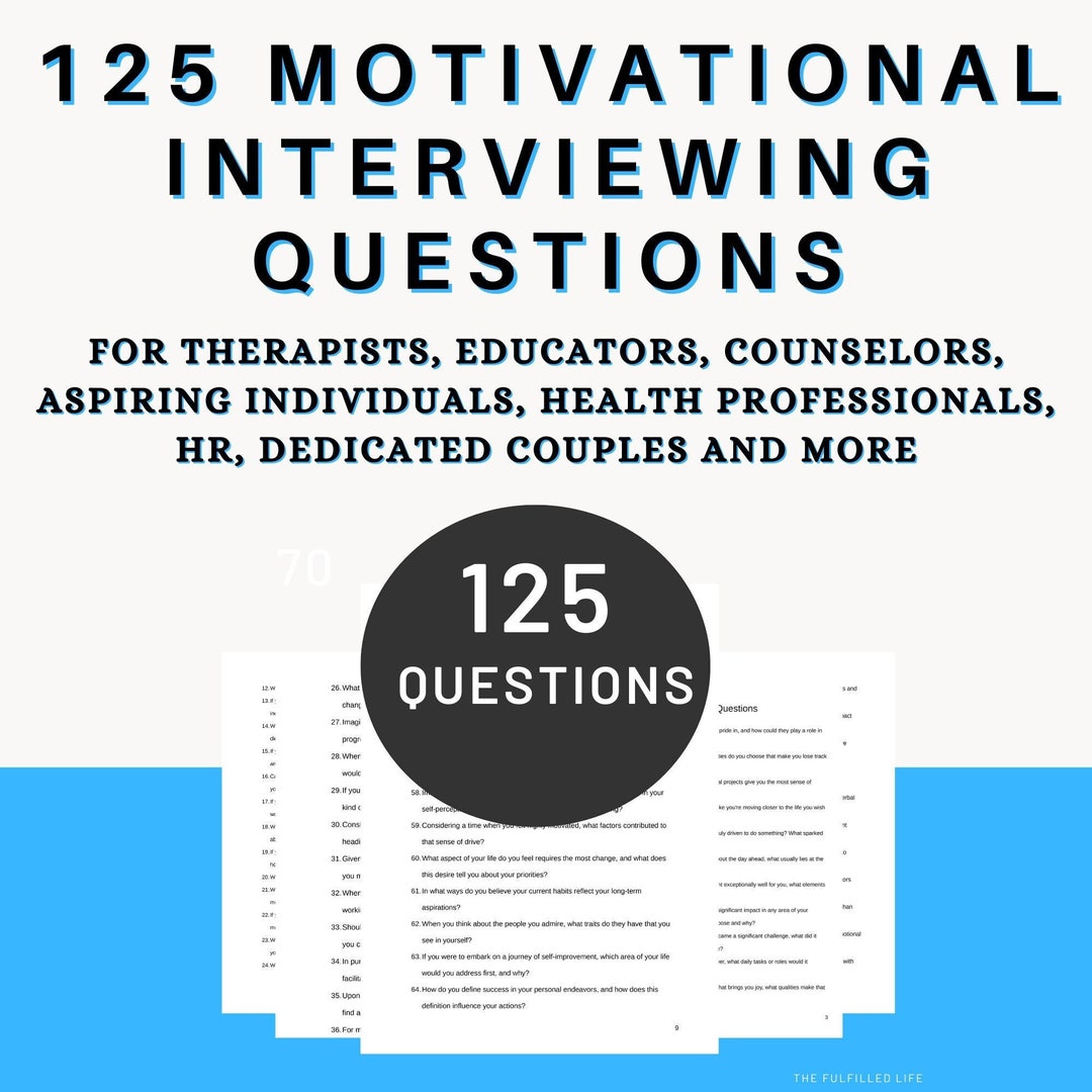 Motivational Interviewing Therapy Questions | MI Approach Intervention ...