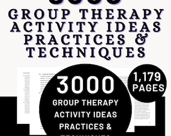 Ideen für Gruppentherapiepraktiken | Arbeitsheft für therapeutische Eingriffe| Counselor Spickzettel Therapeut Arbeitsblatt LCP Sitzung