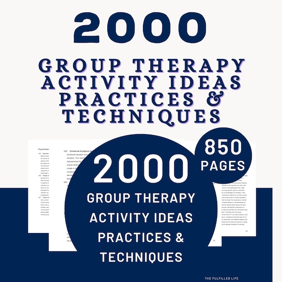 Group Therapy Activity Practices Techniques | Therapeutic Activities Worksheet Games Exercise LPC Therapist LCSW Worksheet Plans Sessions