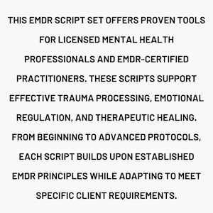 EMDR Scripts | Eye Movement Desensitization and Reprocessing Therapy ...