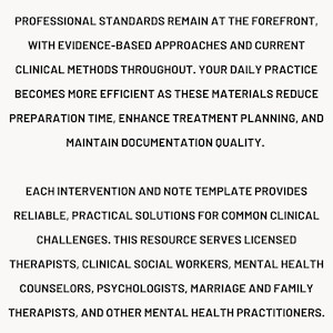 Therapy Progress Note Statements | Therapeutic Interventions Resource Counselor Documentation Workbook Therapist Worksheet Treatment Session bild 4