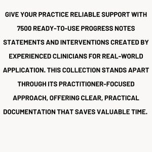 Therapy Progress Note Statements | Therapeutic Interventions Resource Counselor Documentation Workbook Therapist Worksheet Treatment Session bild 3