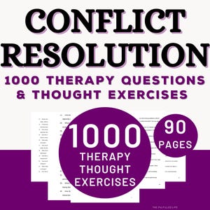 Conflict Resolution Therapy | Processing Conflict Relationship Worksheets Mediator Resilience Argument Negotiation Communication Adults Kids