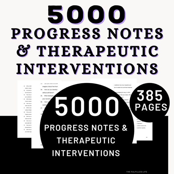 Therapy Progress Notes | Therapeutic Interventions Document| Counselor Resource Cheat Sheet Clinical Therapist Worksheets LCP Session Client
