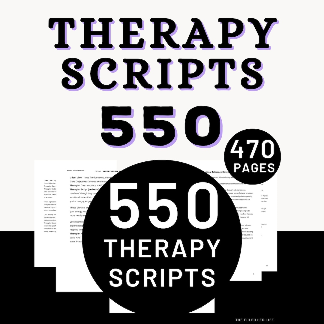Therapy Script Examples Therapy Scripts Worksheets | Handout MSW Workbook Therapeutic Cheat ...