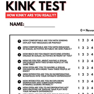 Kink Test Questionnaire | Bdsm Party Sex Game Questions | Adult Couples
