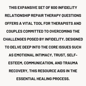 Infidelity Relationship Recovery Therapy | Couples Affair Counseling Marriage | Family Trust Cheating Recovery Adultery Questions Rebuilding image 4