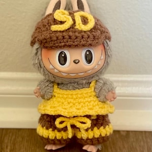 Crochet Labubu Baseball Outfit: SD Tank Top & Pants