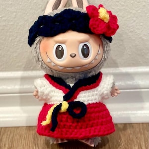 Labubu Korean Dress and Headband ONLY - Crochet #labubu