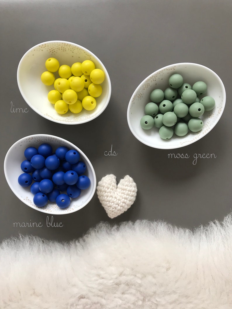 10 Silicone Beads/ 12mm/ Round Beads/ Silicone Bead/ Craft Etsy