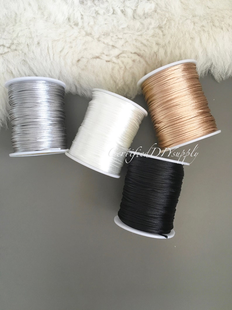 2m Satin Cord/ Naylon Cord/ Beading Supplies/ Necklace Cord/ Etsy