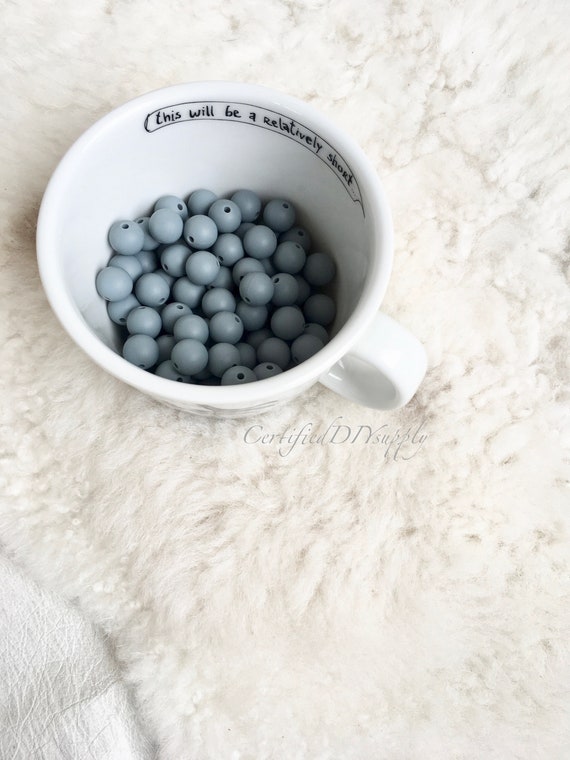 rubber teething beads