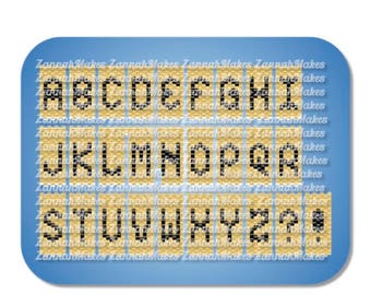 Carrier Bead Letters, Odd Count Peyote Alphabet, Nearly Free Beading Pattern