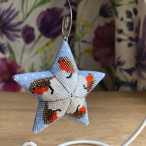 9. A Round of Robins 3D Warped Square Star Beading Pattern, The ninth of the LOCKDOWN Menagerie Collection, New style Video Tutorial. image 5