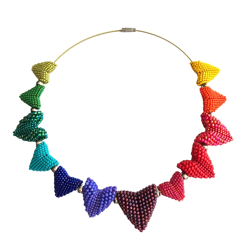 Heart Beaded Bead Pattern 3D Peyote Heart Tutorial Warped Etsy