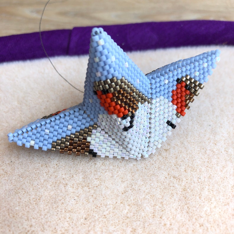 9. A Round of Robins 3D Warped Square Star Beading Pattern, The ninth of the LOCKDOWN Menagerie Collection, New style Video Tutorial. image 7