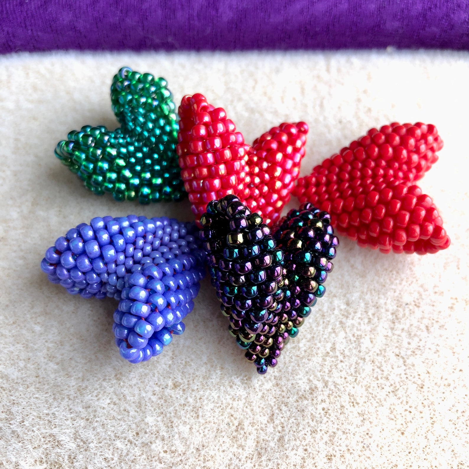 Heart Beaded Bead Pattern 3D Peyote Heart Tutorial Warped Etsy