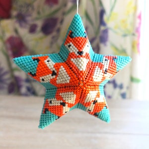 3D Peyote Fox Warped Square Star, new style VIDEO tutorial, Geometric Beading Pattern, Fox Beaded Star Tutorial image 6