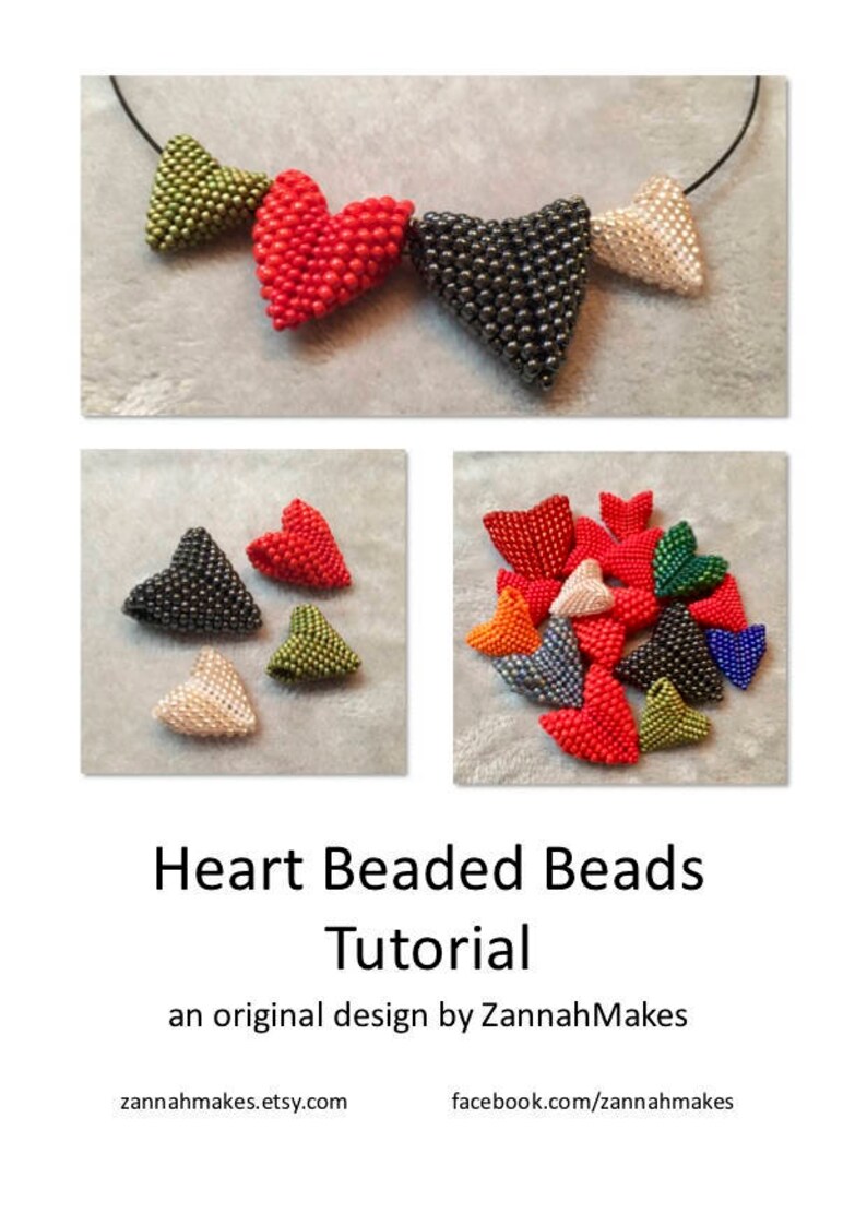 Heart Beaded Bead Pattern 3D Peyote Heart Tutorial Warped Etsy