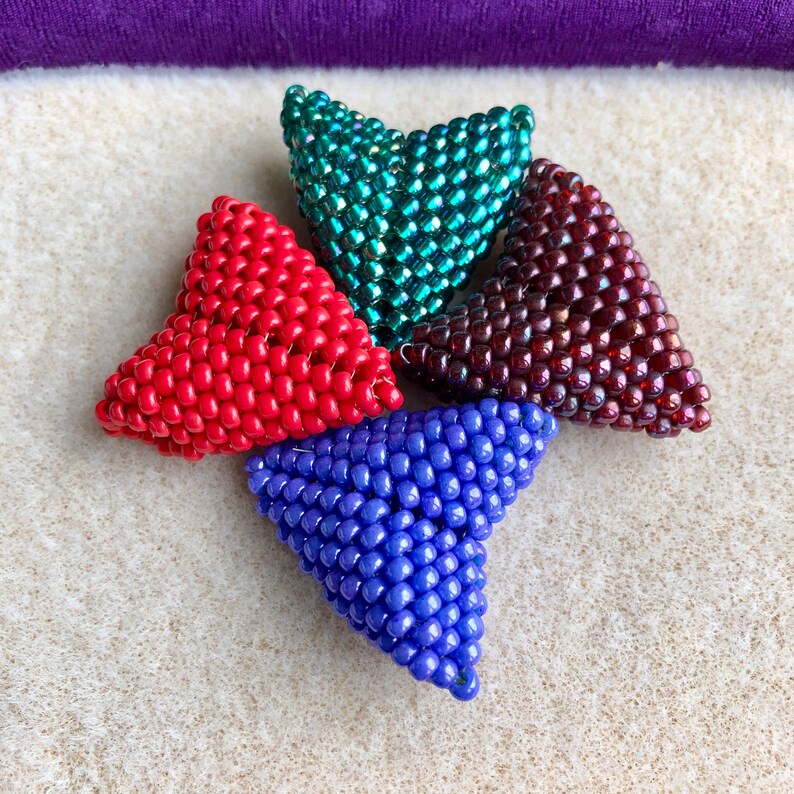 Heart Beaded Bead Pattern 3D Peyote Heart Tutorial Warped Etsy