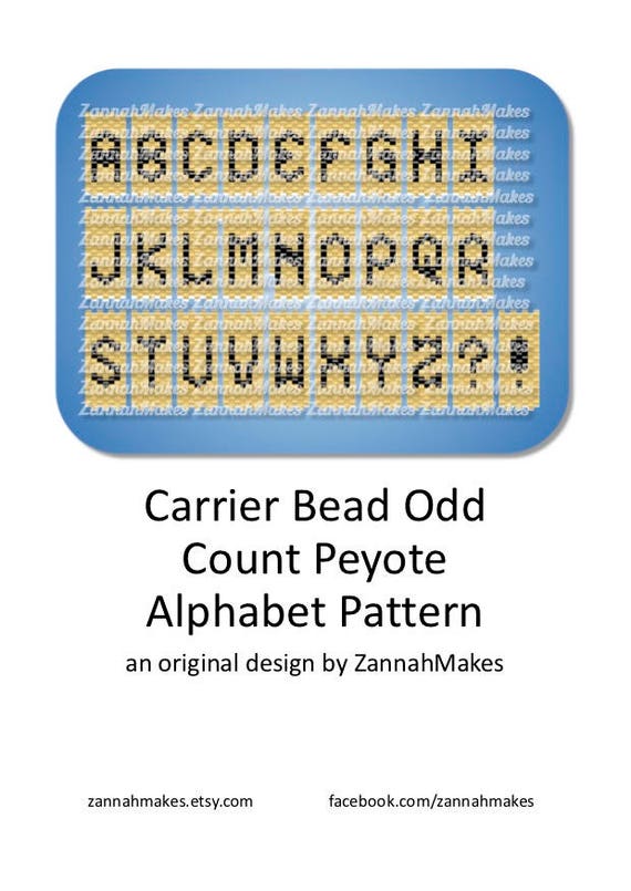 Carrier Bead Letters, Odd Count Peyote Alphabet, Nearly Free Beading  Pattern -  Finland