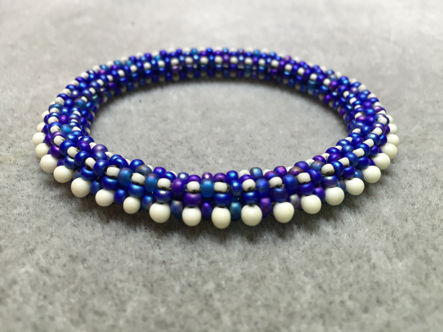 Beading Photo Tutorial Pattern Instructions. Beaded Bangle Etsy UK