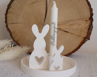 Decorative Easter bunny Raysin candlestick set