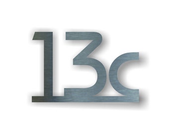 House number made of stainless steel 15 cm high