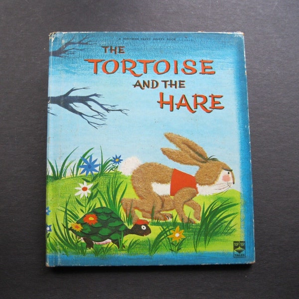 The Tortoise and the Hare   vtg Whitman Top Top Tales A Fuzzy Wuzzy Book 1963 hb Aesop Fable Jean Lewis LIKE NEW!!