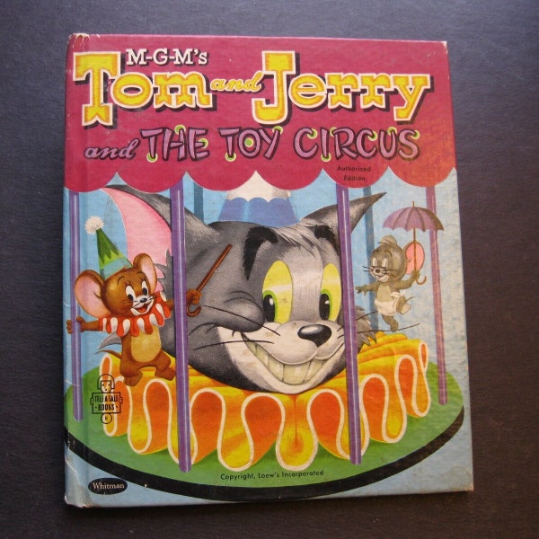 MGM Tom and Jerry and the Toy Circus     vtg 1953 Whitman Tell a Tales hb M-G-M-cartoons  VG+