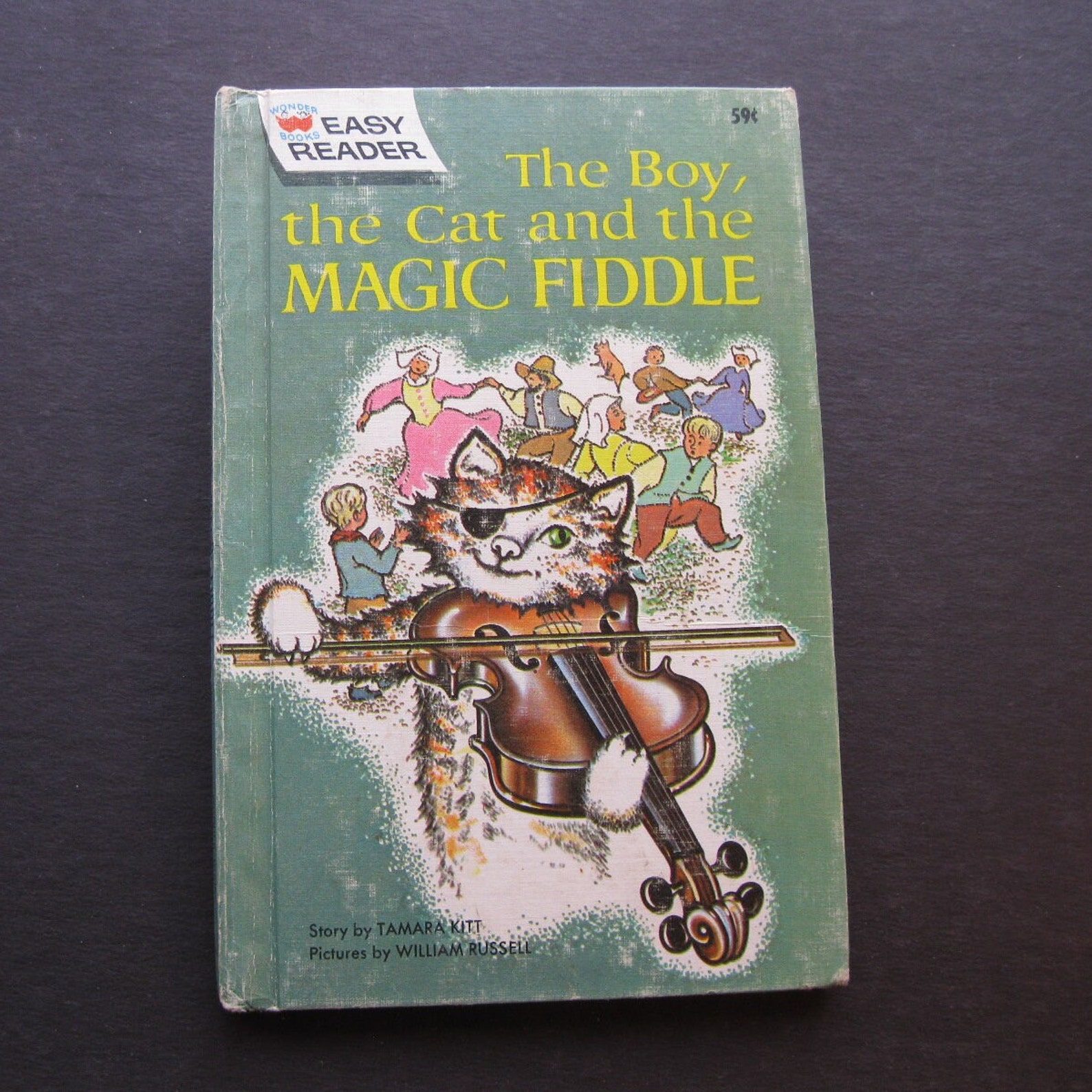 The Boy, the Cat and the Magic Fiddle Vintage Wonder Books Easy Readers ...