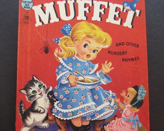 Little MISS MUFFET and Other Nursery Rhymes   Rand McNally Tip Top Elf book Mary Jane Chase   Very Good!