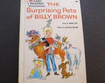 The Surprising Pets of BILLY BROWN    vintage Wonder Books Easy Readers 1962 hb Tamara Kitt  VG