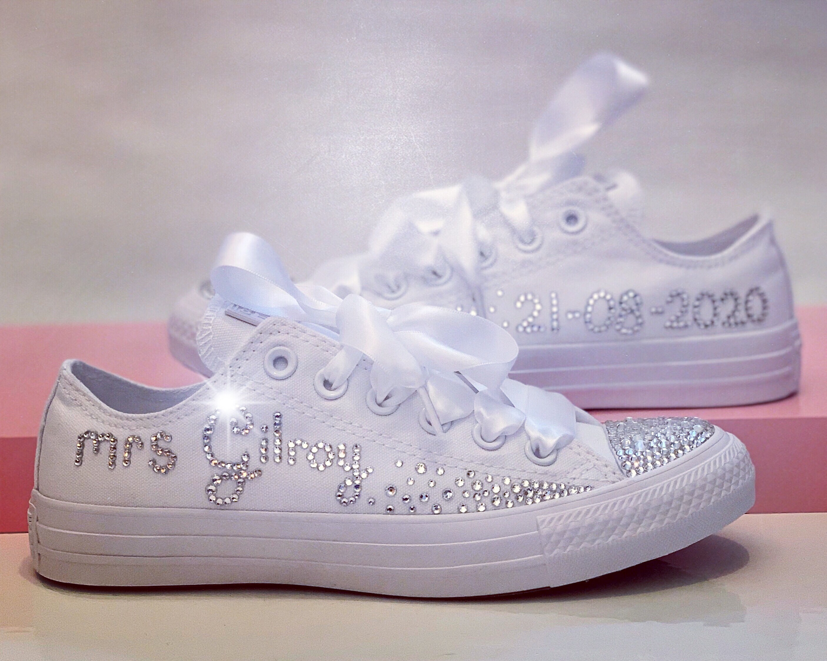 Wedding Converse Custom Converse Shoes Converse for Bride Etsy