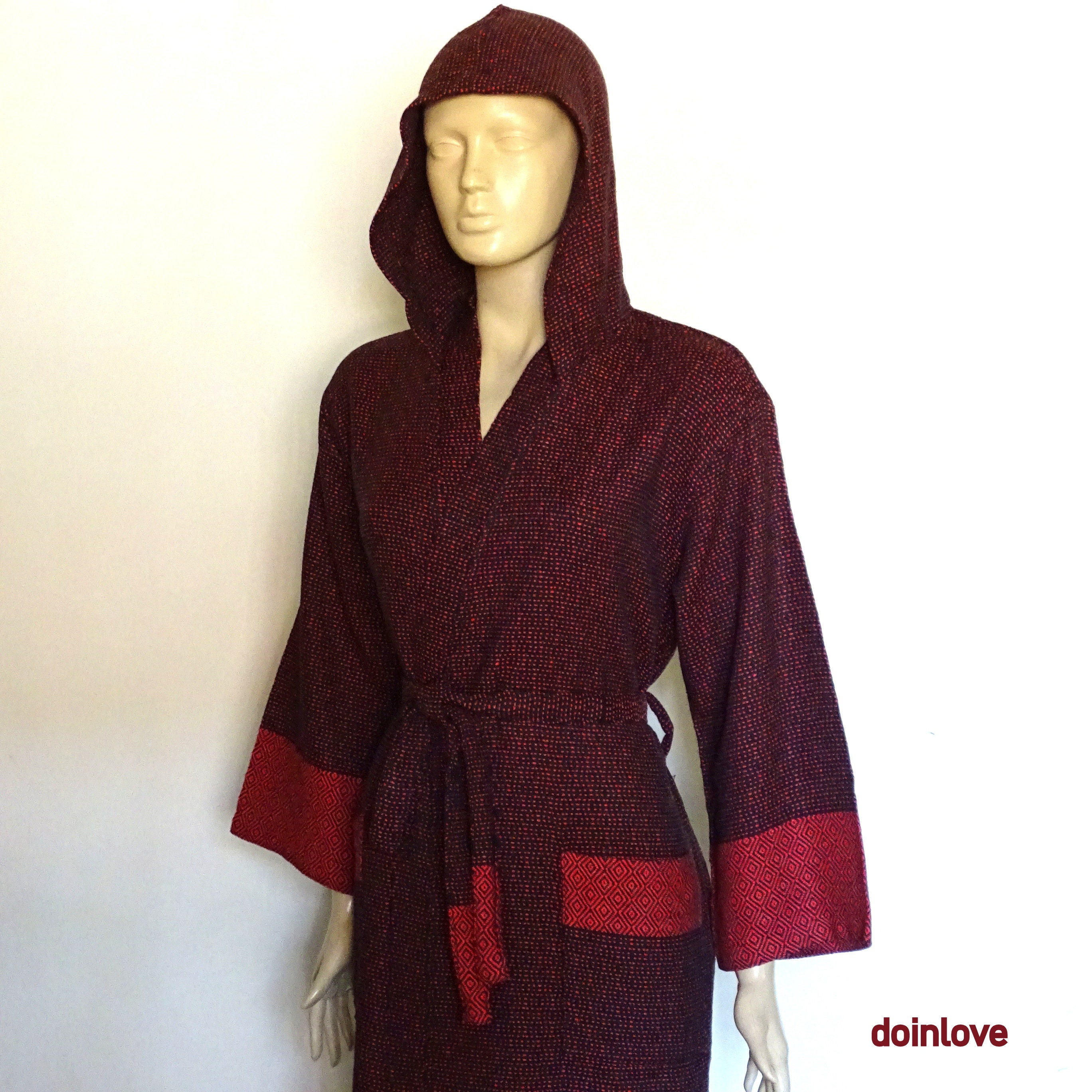 strapless open back dress Red Fitted Satin Lined Hoodie Dress main image 0