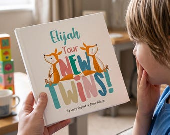 Personalised Your New Twin Siblings Story Book Gift for Children