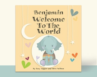 EUROPESE KLANTEN, Welkom in de wereld Gepersonaliseerd nieuw babyboek, cadeaus voor nieuwe baby, gepersonaliseerd doopcadeau, doopboek