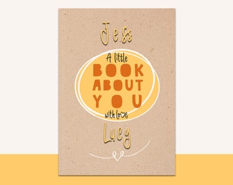 Personalised Fill In Your Words Book About Your Sister, Fill In The Blank Book, Sister Friendship Birthday Gift, Big Sis Little Sis