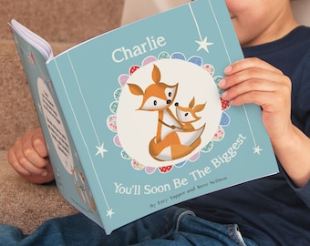 You'll Soon Be The Biggest Personalised Children's Book, Baby Brother Sister, Big Brother, Big Sister, Older Sibling Book, Personalized