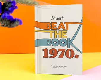 Personalised 1970s Beat The Book Quiz Book, 1970s Decade Nostalgia, 50th Birthday Gift for Men Women, 1970 Retro