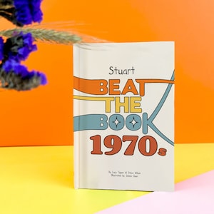 Personalised 1970s Beat The Book Quiz Book, 1970s Decade Nostalgia, 50th Birthday Gift for Men Women, 1970 Retro