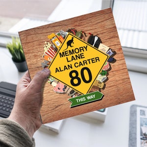 Livre personnalisé 80e anniversaire édition Australie, cadeau d'anniversaire Memory Lane, cadeau 80e anniversaire personnalisé, livre d'informations sur l'anniversaire