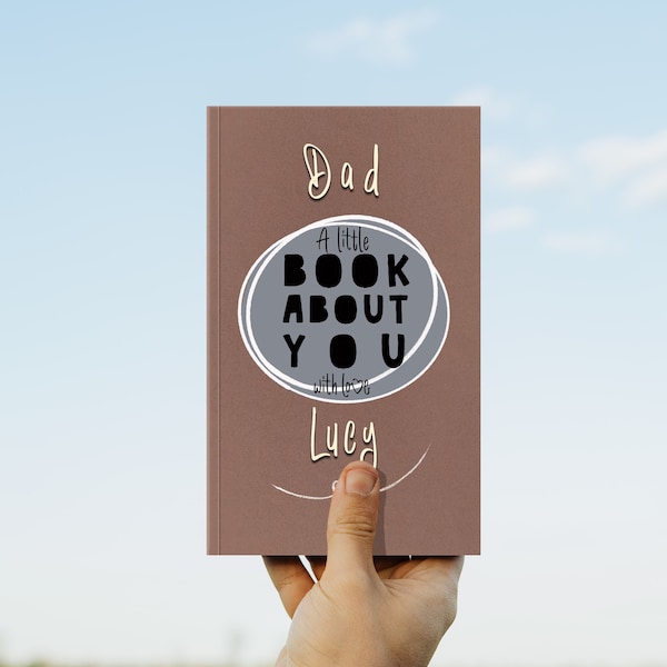 Personalised Fill In With Your Words Book About Dad, Fill In The Blank Personalised Book, Dad Birthday Gift from Adult, Personalized