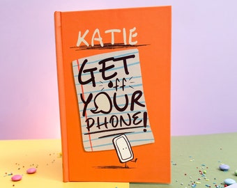 Get Off Your Phone Personalised Book, Gift for Teenagers, Social Media Detox Activity Book, No Social Media Challenge