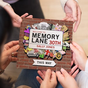 Livre personnalisé pour 30e anniversaire, cadeau d'anniversaire Memory Lane, cadeau personnalisé pour 30e anniversaire, livre d'informations sur un anniversaire marquant, 30 joyeux anniversaire