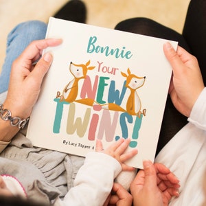 Personalised Your New Twin Siblings Story Book Gift for Children