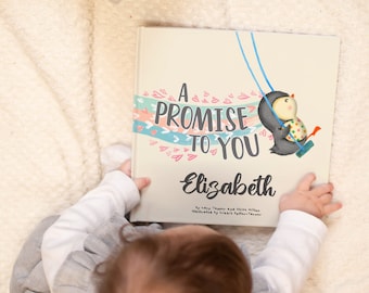 Libro infantil personalizado, Una promesa para usted, Regalo de bautismo, Regalo para ahijado, Nieto, Regalo para sobrino sobrina, Libro de cuentos personalizado