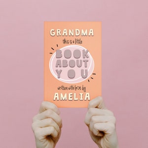 Personalised Fill In With Your Words Book About Grandma, Fill In The Blank Personalized Book, Nan Birthday Gift from Child, Mother's Day