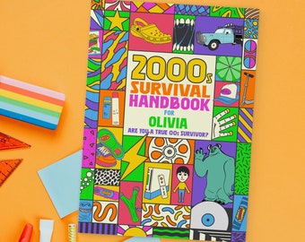 Personalised 2000s Nostalgia Quiz Book, UK Childhood Memories Gift