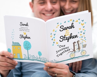 Personalised Our Journey Together Book for Couples, Anniversary's Gift for Boyfriend Girlfriend Husband Wife, Wife Anniversary Card